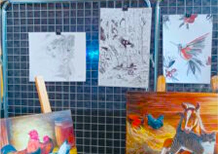 Magnifiques dessins réalisés pendant un atelier du secteur Adulte du centre social